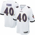 Baltimore Ravens #40 Kenny Young Game White NFL Jersey