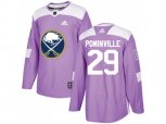 Adidas Buffalo Sabres #29 Jason Pominville Purple Authentic Fights Cancer Stitched NHL Jersey