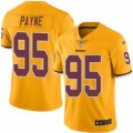 Washington Redskins #95 Da'Ron Payne Limited Gold Rush Vapor Untouchable NFL Jersey