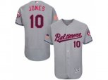 Baltimore Orioles #10 Adam Jones Grey Stitched 2016 Fashion Stars & Stripes Flex Base Baseball Jersey