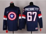 NHL Olympic Team USA #67 Max Pacioretty Navy Blue Captain America Fashion Stitched Jerseys