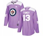 Winnipeg Jets #13 Brandon Tanev Authentic Purple Fights Cancer Practice NHL Jersey