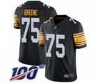 Pittsburgh Steelers #75 Joe Greene Black Alternate Vapor Untouchable Limited Player 100th Season Football Jersey