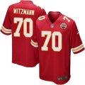 Kansas City Chiefs #70 Bryan Witzmann Game Red Team Color NFL Jersey