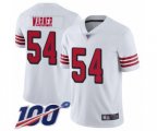San Francisco 49ers #54 Fred Warner Limited White Rush Vapor Untouchable 100th Season Football Jersey