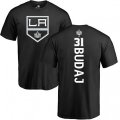 Los Angeles Kings #31 Peter Budaj Black Backer T-Shirt
