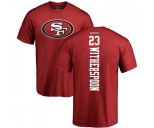 San Francisco 49ers #23 Ahkello Witherspoon Red Backer T-Shirt