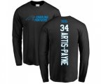Carolina Panthers #34 Cameron Artis-Payne Black Backer Long Sleeve T-Shirt