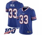 Buffalo Bills #33 Siran Neal Royal Blue Team Color Vapor Untouchable Limited Player 100th Season Football Jersey