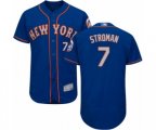 New York Mets #7 Marcus Stroman Royal Gray Alternate Flex Base Authentic Collection Baseball Jersey