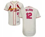 St. Louis Cardinals #12 Paul DeJong Cream Alternate Flex Base Authentic Collection Baseball Jersey