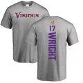 Minnesota Vikings #17 Jarius Wright Ash Backer T-Shirt