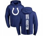 Indianapolis Colts #99 Justin Houston Royal Blue Backer Pullover Hoodie