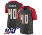 Tampa Bay Buccaneers #40 Mike Alstott Limited Gray Inverted Legend 100th Season Football Jersey
