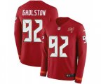 Tampa Bay Buccaneers #92 William Gholston Limited Red Therma Long Sleeve Football Jersey