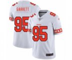 Cleveland Browns #95 Myles Garrett White Team Logo Fashion Limited Football Jersey