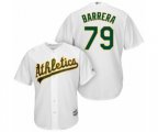 Oakland Athletics Luis Barrera Replica White Home Cool Base Baseball Player Jersey