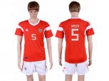 Russia #5 Vasin Home Soccer Country Jersey