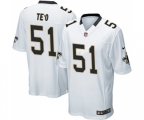 New Orleans Saints #51 Manti Te'o Game White Football Jersey
