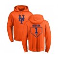 New York Mets #1 Mookie Wilson Orange RBI Pullover Hoodie