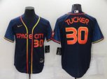 Houston Astros #30 Kyle Tucker Number 2022 Navy City Connect Game Stitched Jersey