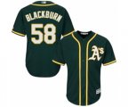 Oakland Athletics Paul Blackburn Replica Green Alternate 1 Cool Base Baseball Player Jersey
