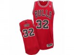 Adidas Chicago Bulls #32 Kris Dunn Authentic Red Road NBA Jersey