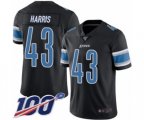 Detroit Lions #43 Will Harris Limited Black Rush Vapor Untouchable 100th Season Football Jersey