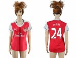 Women Arsenal #24 Diaby Home Soccer Club Jersey