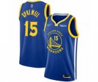 Golden State Warriors #15 Latrell Sprewell Authentic Royal Finished Basketball Jersey - Icon Edition