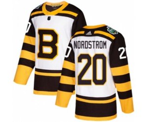 Adidas Boston Bruins #20 Joakim Nordstrom Authentic White 2019 Winter Classic NHL Jersey