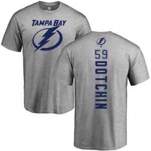 Tampa Bay Lightning #59 Jake Dotchin Ash Backer T-Shirt