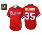 1980 Atlanta Braves #35 Phil Niekro Authentic Red Throwback Baseball Jersey