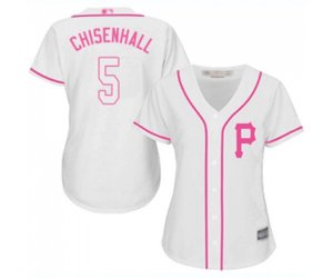 Women\'s Pittsburgh Pirates #5 Lonnie Chisenhall Authentic White Fashion Cool Base Baseball Jersey