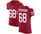 San Francisco 49ers #68 Mike Person Red Team Color Vapor Untouchable Elite Player Football Jersey