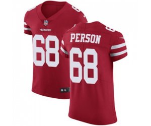 San Francisco 49ers #68 Mike Person Red Team Color Vapor Untouchable Elite Player Football Jersey
