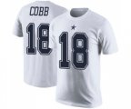 Dallas Cowboys #18 Randall Cobb White Rush Pride Name & Number T-Shirt