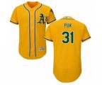 Oakland Athletics A.J. Puk Gold Alternate Flex Base Authentic Collection Baseball Player Jersey