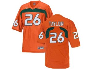 Men\'s Miami Hurricanes Sean Taylor #26 College Football Jersey - Orange