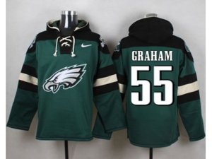 Philadelphia Eagles #55 Brandon Graham Green Player Pullover Hoodie