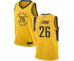 Indiana Pacers #26 Jeremy Lamb Authentic Gold Basketball Jersey Statement Edition