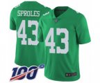Philadelphia Eagles #43 Darren Sproles Limited Green Rush Vapor Untouchable 100th Season Football Jersey