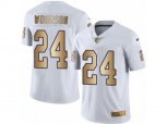 Oakland Raiders #24 Charles Woodson Limited White Gold Rush NFL Jersey