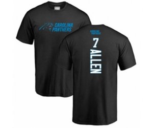 Carolina Panthers #7 Kyle Allen Black Backer T-Shirt