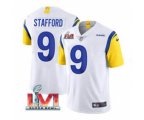 Los Angeles Rams #9 Matthew Stafford White 2022 Super Bowl LVI Vapor Limited Stitched Jersey