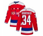 Washington Capitals #34 Jonas Siegenthaler Authentic Red Alternate NHL Jersey