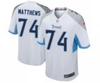 Tennessee Titans #74 Bruce Matthews Game White Football Jersey