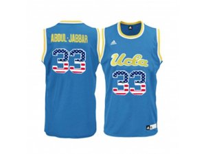 2016 US Flag Fashion Men\'s UCLA Bruins Kareem Abdul-Jabbar #33 College Basketball Jersey - Blue