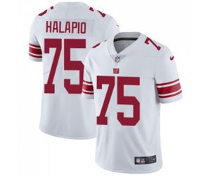 New York Giants #75 Jon Halapio White Vapor Untouchable Limited Player Football Jersey
