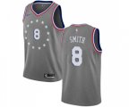 Philadelphia 76ers #8 Zhaire Smith Swingman Gray Basketball Jersey - City Edition